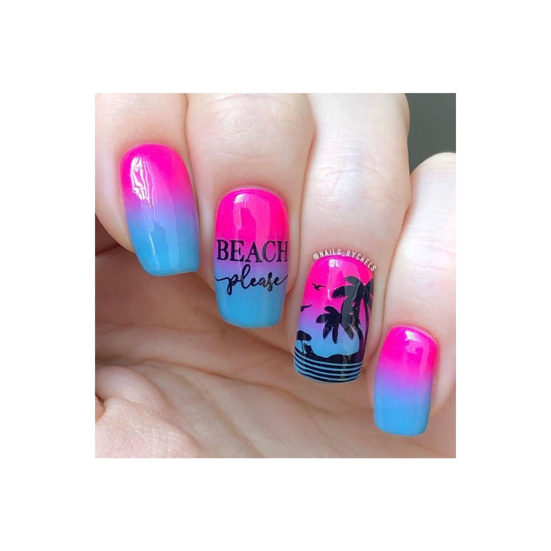 UberChic Beauty Beach Please Stamping Plate