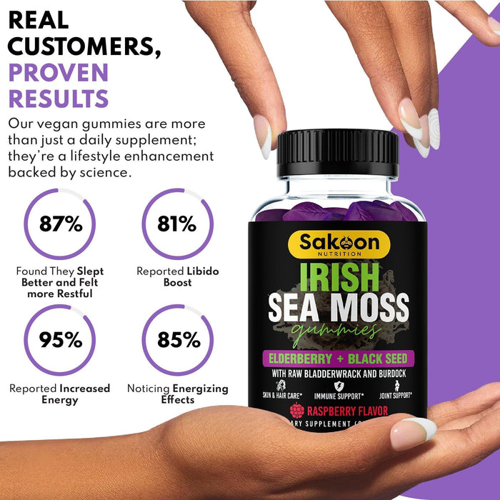 Sea Moss Gummies With Elderberry & Black Seed Oil