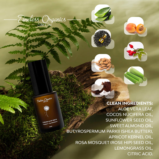 Timeless Organics Skin Care Timeless Glow Serum Serum Dark Olive Green