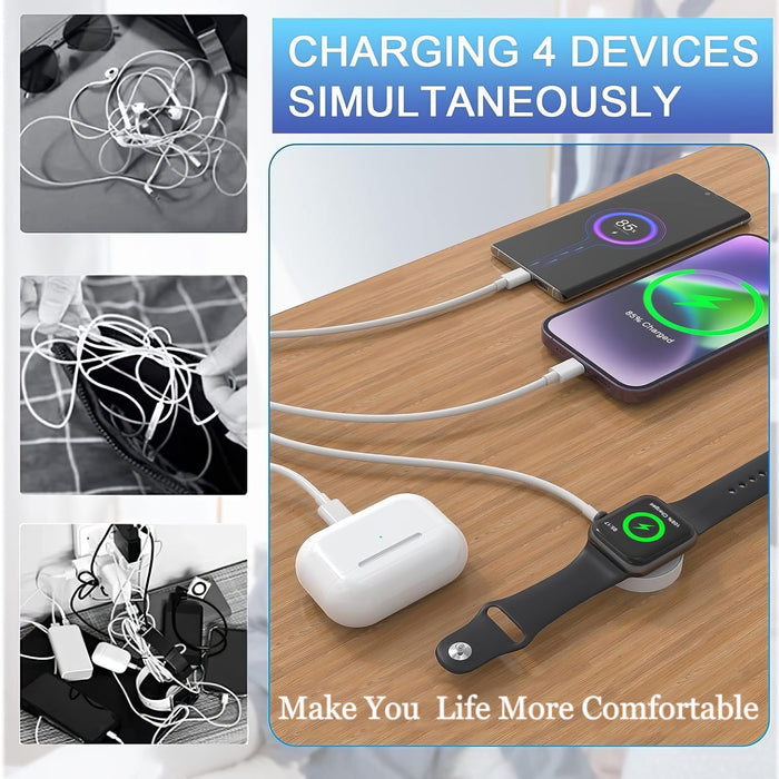 4-in-2 Multi Charging Cable with 36W Dual-Port Charging Block