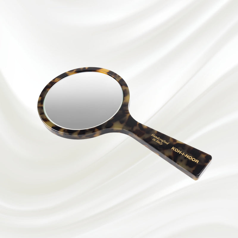 Luxury Hand Mirror - Garden Green Acetate with German Glass