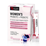 Nature Target Women’s Probiotic & Prebiotic Powder, 50 Billion CFUs, 30 Packs Probiotic
