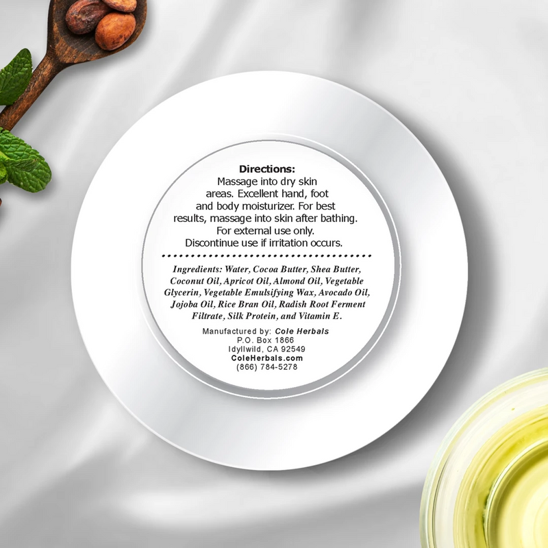 COLEHERBALS LLC 40 - Dr. Cole's Gourmet Body Butter - LAVENDER Herbal Lavender