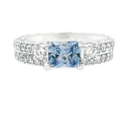 Bids.com Antique Style Engagement Ring Set 14KT White Gold Rings