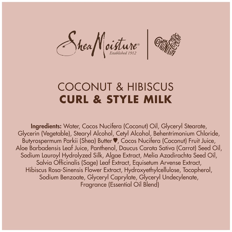 Mill's Beauty Supply Shea Moisture Coconut & Hibiscus Curl & Style Milk Hair Conditioner