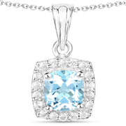 Bids.com 4.62 Carat Genuine Blue Topaz and White Topaz .925 Sterling Silver 3 Piece Jewelry Set (Ring, Earrings, and Pendant w/ Chain) Jewelry Sets