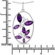 Bids.com 2.12 Carat Genuine Amethyst .925 Sterling Silver Pendant Pendants