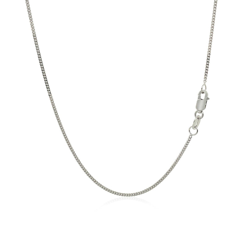 Bids.com 14k White Gold Gourmette Chain 1.0mm Necklaces