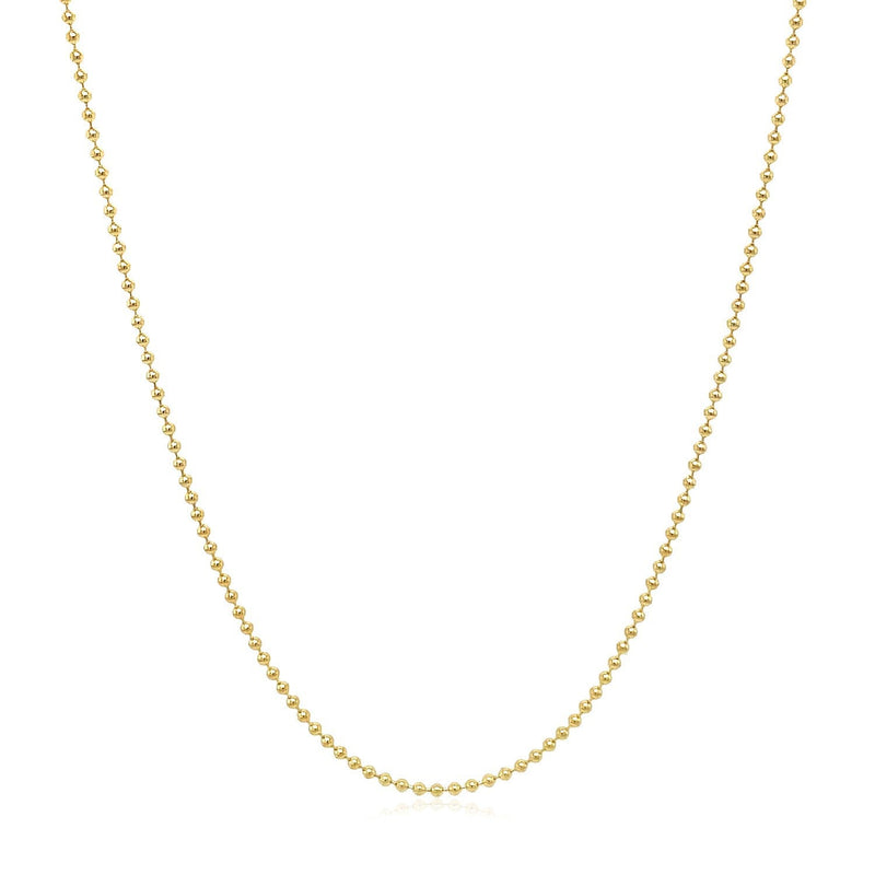 Bids.com 14k Yellow Gold Bead Chain 1.0mm Necklaces