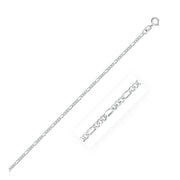 Bids.com 14k White Gold Solid Figaro Chain 1.9mm Necklaces
