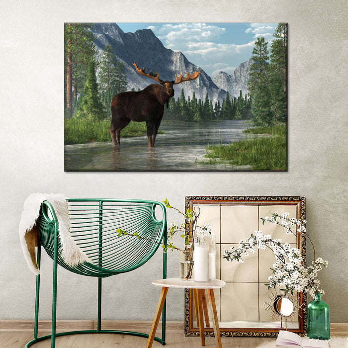 Bull Moose Habitat Wall Art