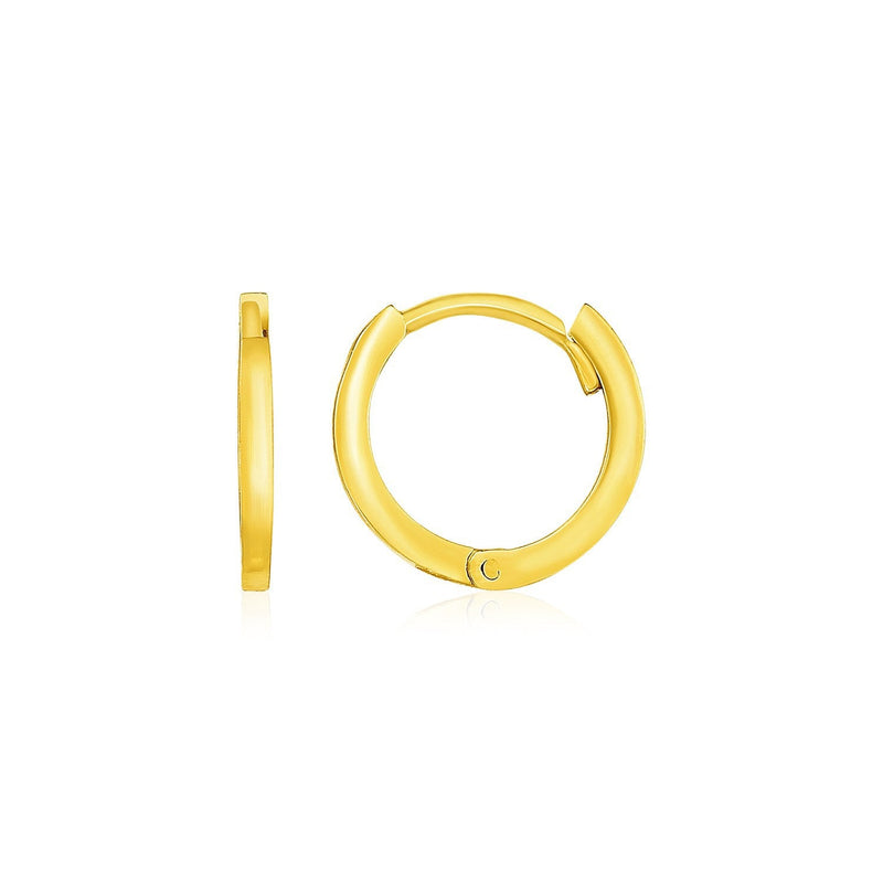 Bids.com 14k Yellow Gold Petite Polished Round Hoop Earrings Earrings
