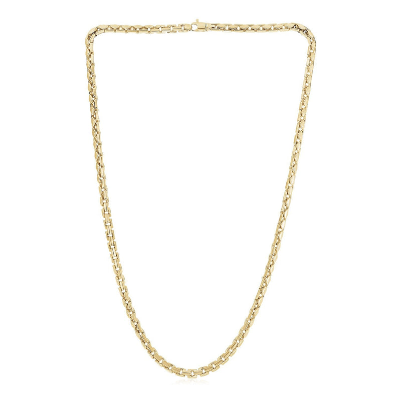 Bids.com 14k Yellow Gold High Polish Mens Fancy Box Necklace (5.0mm) Necklaces
