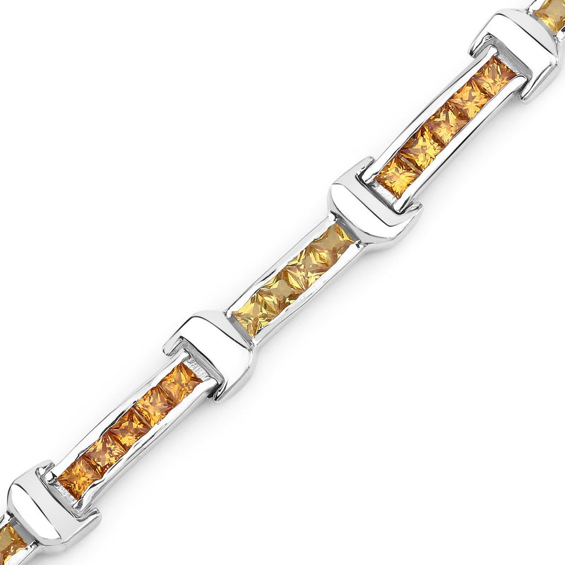 Bids.com 6.48 Carat Genuine Multi Sapphire .925 Sterling Silver Bracelet Bracelets