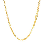 Bids.com 2.6mm 14k Yellow Gold Diamond Cut Cable Link Chain Necklaces
