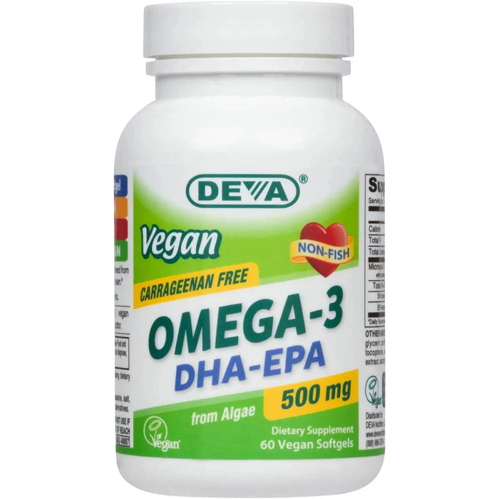 Cozy Farm - Deva Vegan Omega-3: 500Mg Dha + Epa - Plant-Based Omega Fatty Acids (60 Capsules)