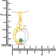 Bids.com 0.17 Carat Genuine Emerald .925 Sterling Silver Pendant Pendants