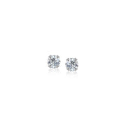 Bids.com 14k White Gold White Cubic Zirconia 2mm Stud Earrings Earrings