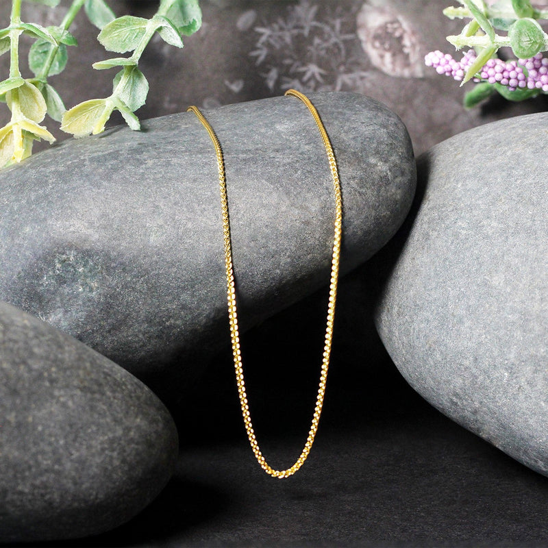 Bids.com 14k Yellow Gold Round Wheat Chain 1.0mm Necklaces