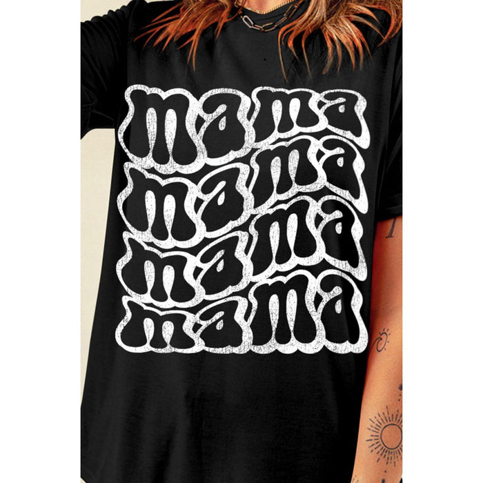 Mama Round Neck Short Sleeve T-Shirt