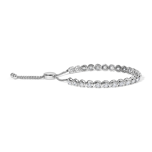 Bids.com 14K White Gold 6.00 Cttw Diamond 4â€-10â€ Adjustable Bolo Tennis Bracelet (I-J Color, I1-I2 Clarity) Bracelets