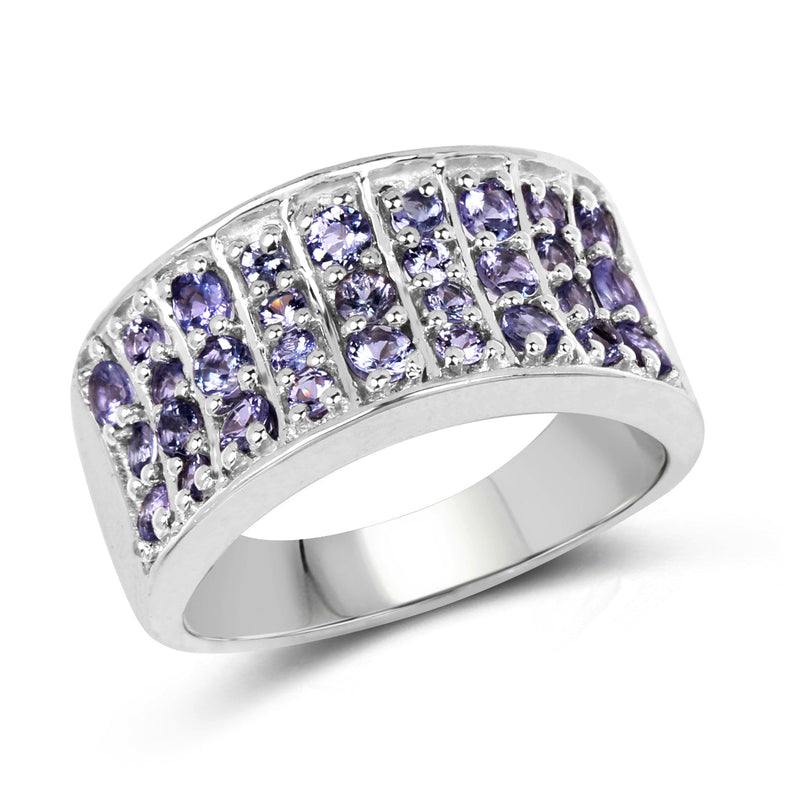 Bids.com 1.23 Carat Genuine Tanzanite .925 Sterling Silver Ring Rings