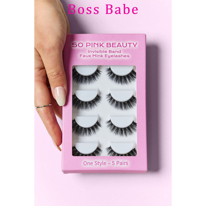 SO PINK BEAUTY Faux Mink Eyelashes 5 Pairs