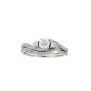 Bids.com .70ct Diamond Engagement Ring Set 14KT White Gold Rings