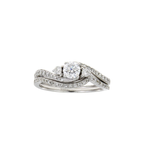 Bids.com .70ct Diamond Engagement Ring Set 14KT White Gold Rings