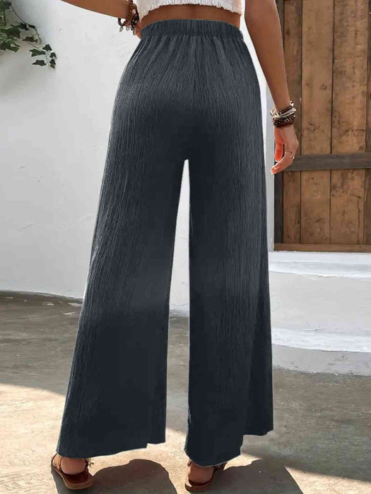 Full Size High Waist Wide Leg Pants by VYSN