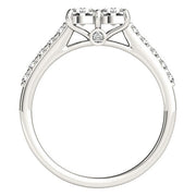 Bids.com 14k White Gold Round Two Stone Diamond Ring (3/4 cttw) Rings