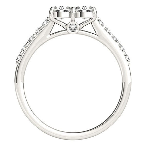 Bids.com 14k White Gold Round Two Stone Diamond Ring (3/4 cttw) Rings