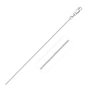 Bids.com 14k White Gold Classic Box Chain 0.6mm Necklaces