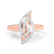 Bids.com 0.29 Carat Genuine White Diamond 14K Rose Gold Ring (E-F Color, SI1-SI2 Clarity) Rings