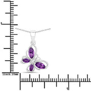 Bids.com 0.60 Carat Genuine Amethyst .925 Sterling Silver Pendant Pendants