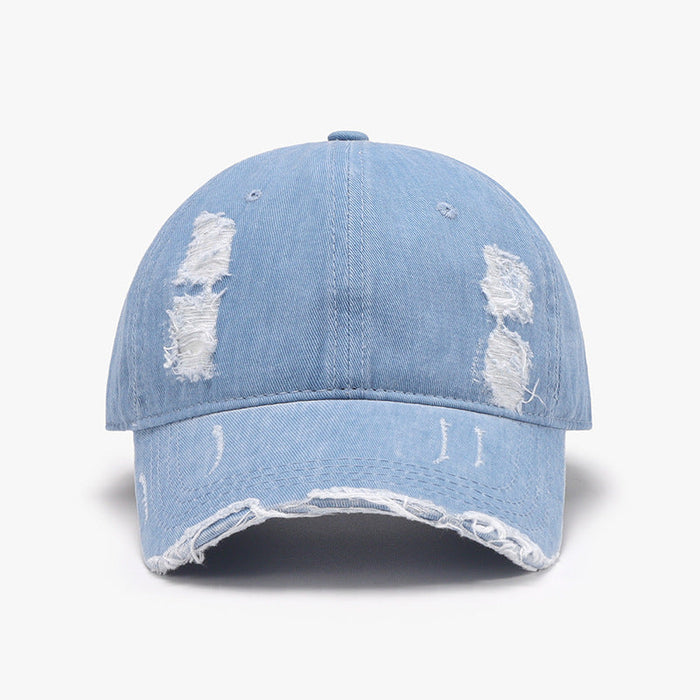 Distressed Adjustable Cotton Baseball Cap