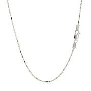Bids.com 14k White Gold Diamond-Cut Alternating Bead Chain 1.2mm Necklaces