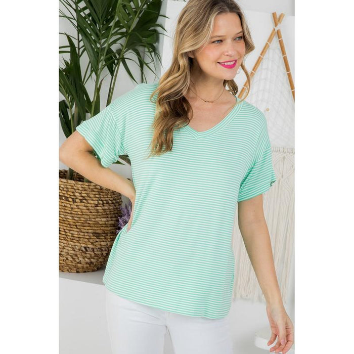 Pin Stripe Boxy Top