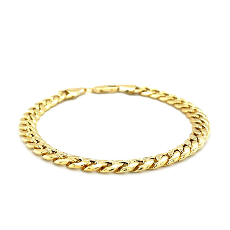 Bids.com 6.9mm 14k Yellow Gold Semi Solid Miami Cuban Bracelet Bracelets