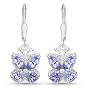 Bids.com 2.08 Carat Genuine Tanzanite .925 Sterling Silver Earrings Earrings