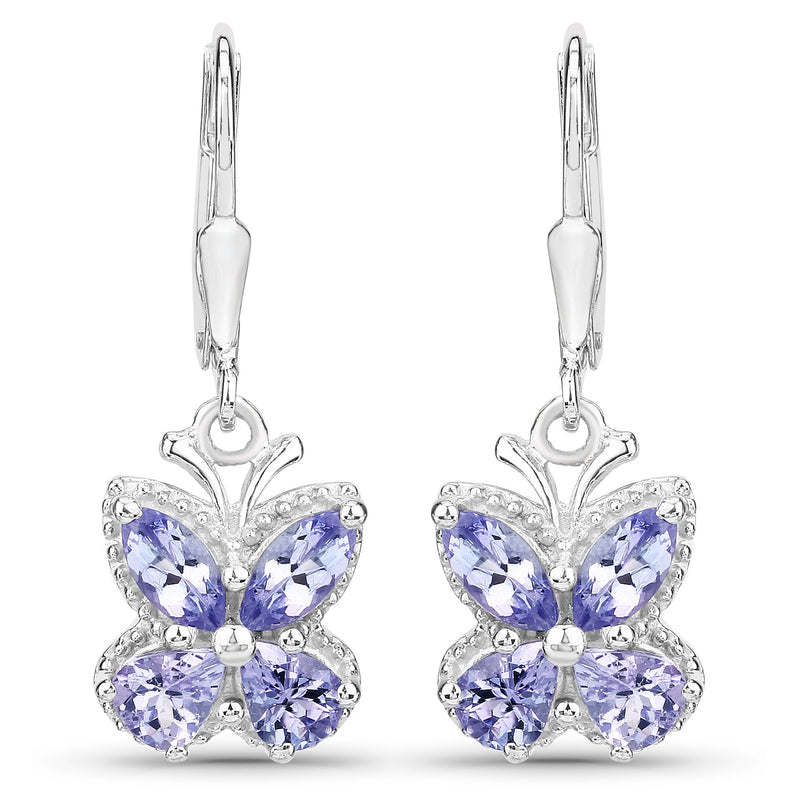Bids.com 2.08 Carat Genuine Tanzanite .925 Sterling Silver Earrings Earrings