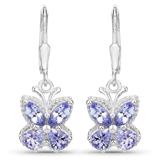 Bids.com 2.08 Carat Genuine Tanzanite .925 Sterling Silver Earrings Earrings
