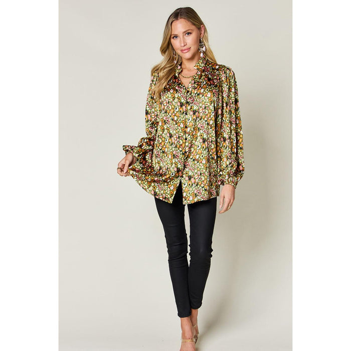 Printed Long Sleeve Blouse