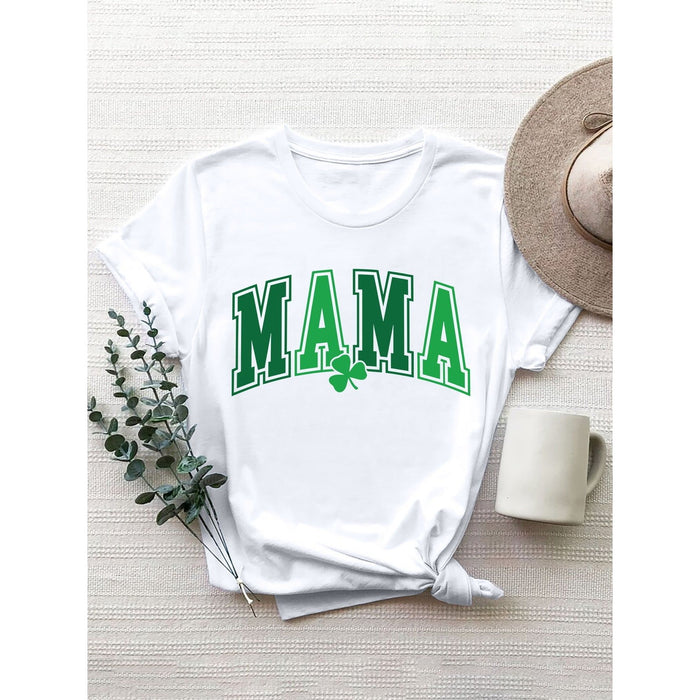 Mama Round Neck Short Sleeve T-Shirt