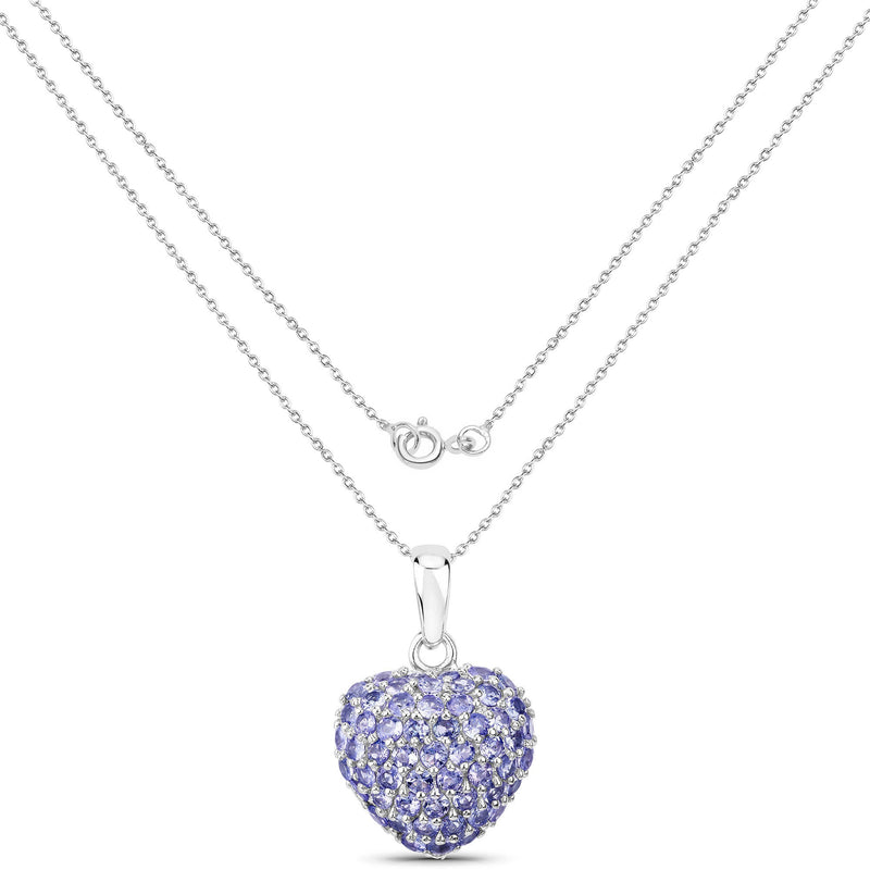 Bids.com 7.00 Carat Genuine Tanzanite .925 Sterling Silver Pendant Pendants