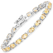 Bids.com 9.03 Carat Genuine Citrine .925 Sterling Silver Bracelet Bracelets