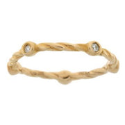 Bids.com .07ct Diamond stackable band set Sterling Silver Rings