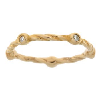 Bids.com .07ct Diamond stackable band set Sterling Silver Rings