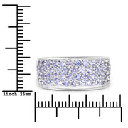 Bids.com 1.42 Carat Genuine Tanzanite .925 Sterling Silver Ring Rings