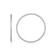 Bids.com Endless Hoop Style Earrings in 14k White Gold Earrings